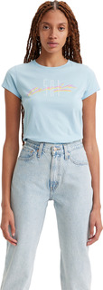 Футболка женская Levis Women Graphic Authentic Tee голубая L Levis®