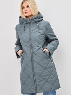 Пальто женское LAWINTER 83958 зеленое 48 RU