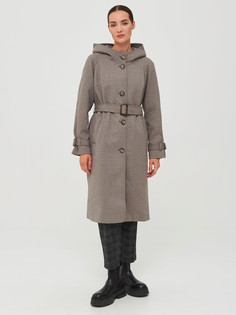 Пальто женское ElectraStyle 67169 коричневое 50 RU