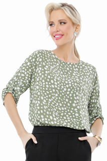 Блуза женская DSTrend Джоан зеленая 54 RU