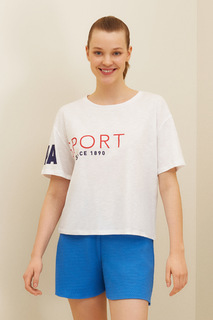 Футболка женская U.S. POLO Assn. G082SZ0110MAKSU-S белая XL