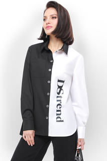 Рубашка женская DSTrend Тренд с подиума черная 50 RU
