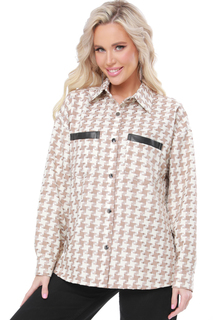 Рубашка женская DSTrend 457 коричневая 54 RU