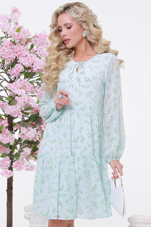 Платье женское DSTrend Воздушный образ зеленое 50 RU