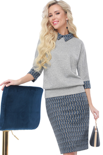 Костюм женский DSTrend Уникальная композиция серый 44 RU