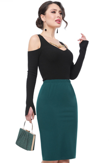 Юбка женская DSTrend Проверка статуса зеленая 46 RU