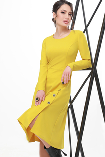 Платье женское DSTrend Главное вдохновение желтое 56 RU