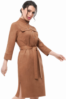Платье женское DSTrend Новый образ коричневое 54 RU