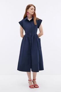 Платье женское Baon B4524051 голубое 2XL