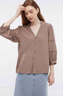Блуза женская Baon B1724032 коричневая XL