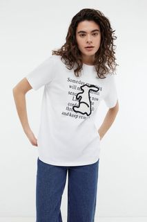 Футболка женская Baon B2324073 белая XL