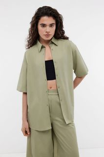 Рубашка женская Baon B1924025 зеленая 2XL