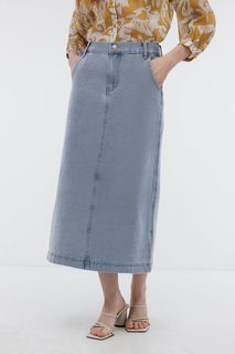 Юбка женская Baon B4724025 голубая 2XL