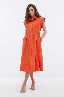 Платье женское Baon B4524051 оранжевое 2XL