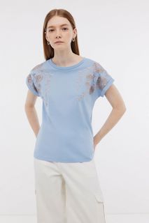 Футболка женская Baon B2324023 голубая 2XL
