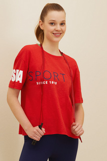 Футболка женская U.S. POLO Assn. G082SZ0110MAKSU-S красная XS