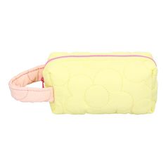Косметичка женская Lady Pink желтая, 10,7х22х10,5 см