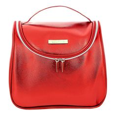 Косметичка женская Lady Pink красная, 21,5х25х18,3 см