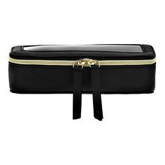 Косметичка женская Lady Pink черная, 12х21х7 см