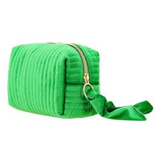 Косметичка женская Lady Pink зеленая, 12х19х9 см