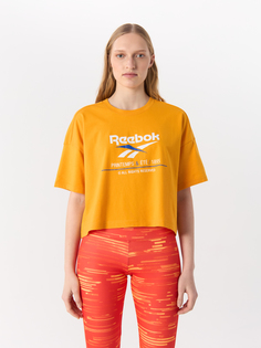 Футболка женская Reebok EK1276 оранжевая XS