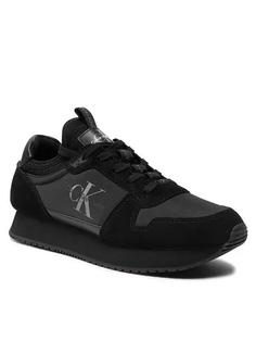 Кроссовки для мужчин, CALVIN KLEIN JEANS, YM0YM00553, чёрно-белые-0GQ, 41