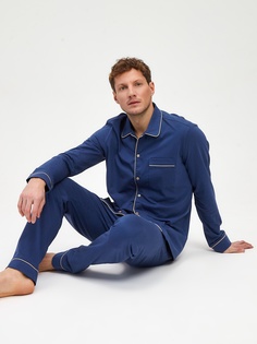 Пижама мужская Ihomewear Классическая синяя 52/170-176