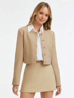 Жакет женский oodji 11201079 бежевый 42 EU