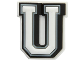 Украшение на обувь Crocs Jibbitz Letter U серый