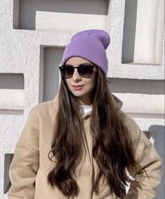 Шапка бини женская Buy me 87654 сиреневая, р.50-56