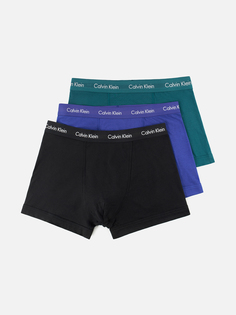 Комплект трусов мужских Calvin Klein Underwear 0000U2662G синих, зеленых, черных M, 3 шт.