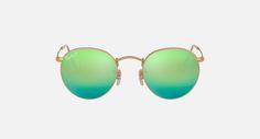 Солнцезащитные очки унисекс Ray-Ban RB3447 золотые/зеленые