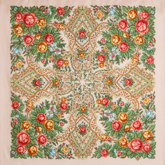 Платок женский Павловопосадский платок 1687 разноцветный, 89х89 см