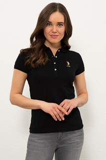 Футболка женская U.S. POLO Assn. G082SZ0110TP0121 черная 2XS