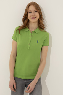 Футболка женская U.S. POLO Assn. G082SZ0110TP0122-OML зеленая XL