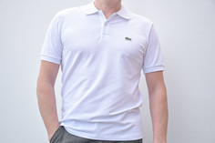 Футболка мужская Lacoste Regular Fit белая L