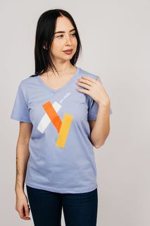 Футболка женская Let’s Go 53306 голубая 44 RU