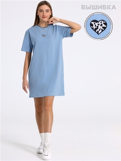 Платье женское Апрель 1ЖПК4264804 голубое 96-100/164