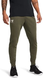 Спортивные брюки мужские Under Armour Ua Rival Terry Jogger зеленые 3XL