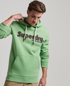 Худи мужское Superdry M2013139A зеленое L