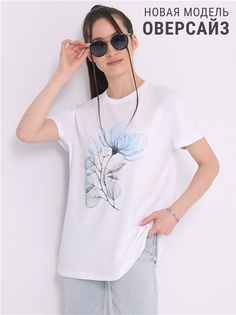 Футболка женская Апрель 273жен001РП белая 100/164