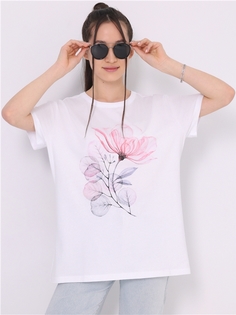 Футболка женская Апрель 273жен001РП белая 84/164