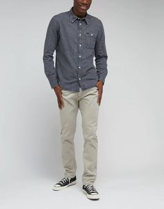 Брюки мужские Lee L72ABGA24 серые 31/32