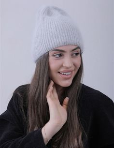 Шапка бини женская Buy me 100 светло-серая, р.50-58