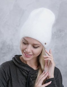 Шапка бини женская Buy me 100 белая, р.50-58
