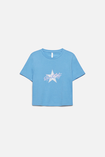 Футболка женская Befree 2422120009-45 синяя L/XL