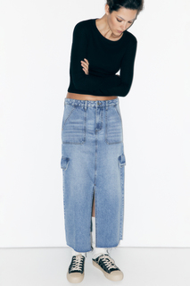 Юбка женская Befree 2411212003-103 синяя XS