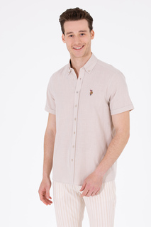 Рубашка мужская U.S. POLO Assn. G081GL0040ELFYGL023Y бежевая M