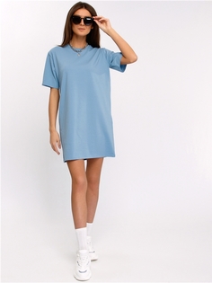 Платье женское Апрель 1ЖПК3857804 голубое 96-100/164