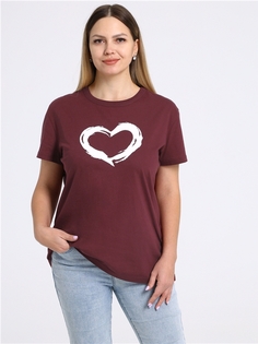 Футболка женская Апрель 1ЖДФК4260001 бордовая 112/164